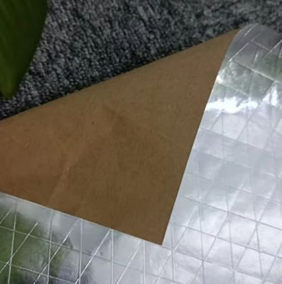 Comércio-Grade Foil-Scrim-Kraft Facing com 95 gsm Base Peso, 7 um espessura de folha, e 60 gms Kraft papel de apoio
